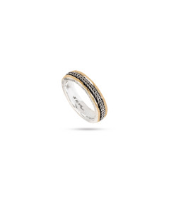 Aliança em Prata e Ouro - ZEIK JOYAS