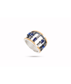 Aliança em Prata e Ouro - ZEIK JOYAS