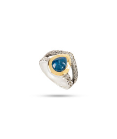 Anel em Prata e Ouro - ZEIK JOYAS