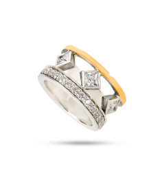 Aliança em Prata e Ouro - ZEIK JOYAS