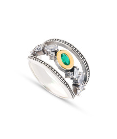 Anel em Prata e Ouro - ZEIK JOYAS