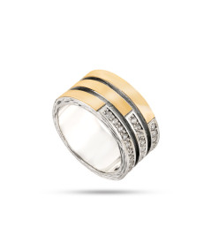 Aliança em Prata e Ouro - ZEIK JOYAS