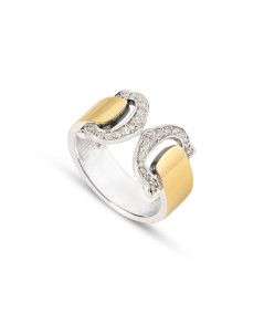 Aliança em Prata e Ouro - ZEIK JOYAS