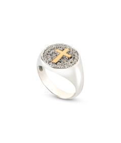 Anel em Prata e Ouro - ZEIK JOYAS